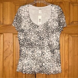 NWT Vintage cdw Creative Design Works Blouse Top Size L